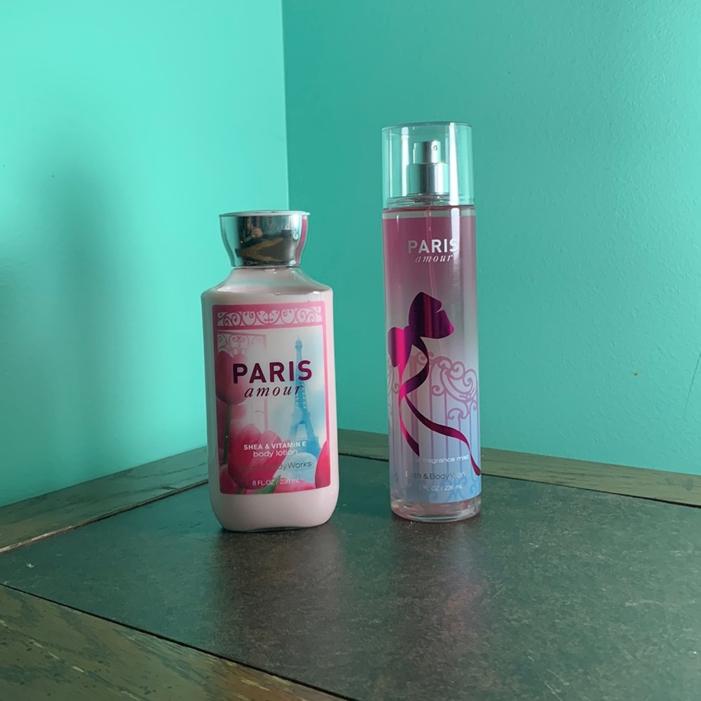Paris Amour perfume and body lotion